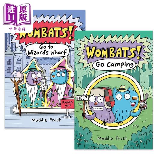 【中商原版】英文原版桥梁漫画 考拉袋熊冒险记2册 Wombats 1-2 Go To Wizards Wharf Go Camping 儿童图画图像小说故事书 商品图0