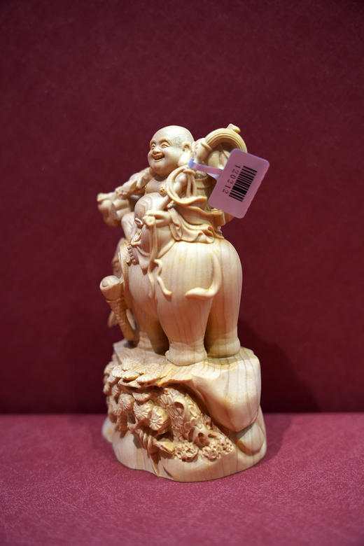 吉祥弥勒°黄杨木雕摆件 商品图3