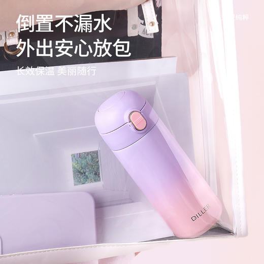  新品上市！【新款多巴胺】DILLER迪乐贝尔保温杯新款高颜值冬季316不锈钢儿童吸管保温杯弹盖杯子 商品图5
