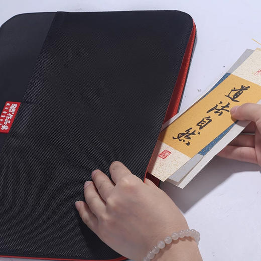 书法作品袋，专门储存贵重字画、文件，牛筋皮和天鹅绒打造！ 商品图4