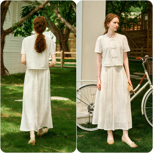 欧芮儿杏色南法蕾丝套装女两件套夏2024新款高级感气质穿搭一整套 商品图4