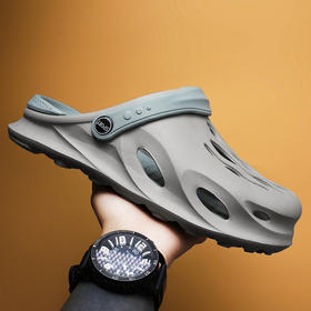 【包头拖鞋男夏季】外穿防滑轻便开车洞洞鞋 男士运动休闲沙滩半拖凉鞋