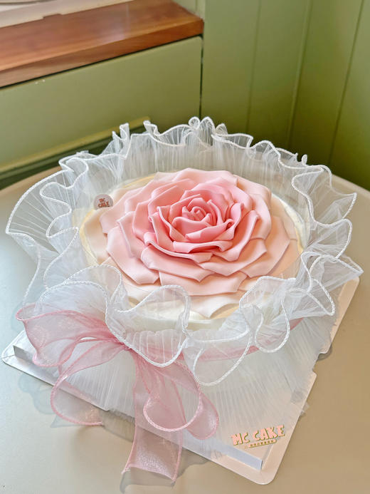 妈妈\女士生日粉色翻糖花束蛋糕 商品图0