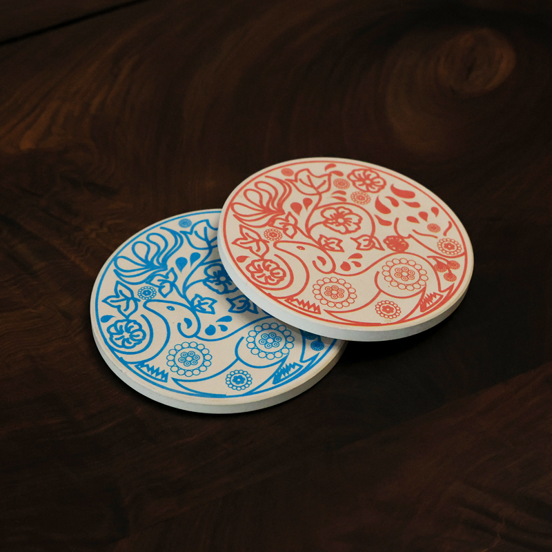 西湖景区-白云艺术杯垫