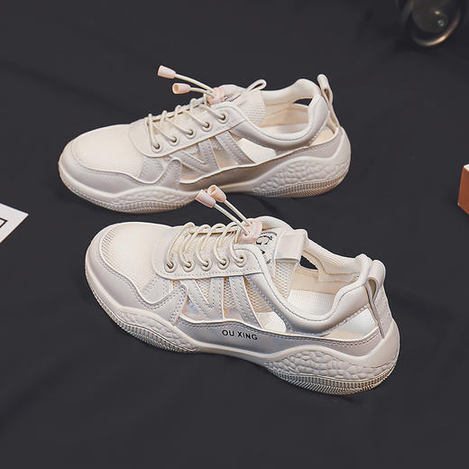 小白鞋女春夏新款韩版百搭休闲鞋ins运动鞋透气镂空鞋子_ym 商品图2