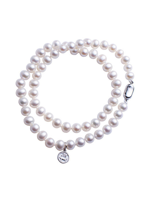 LUCINE鹿鸣 珍珠项链天然淡水白经典百搭锁骨女款送妈妈新年礼物 商品图4