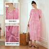 OLrain欧芮儿法式连衣裙女夏季2024年新款慵懒晕染宽松泡泡袖裙子 商品缩略图3