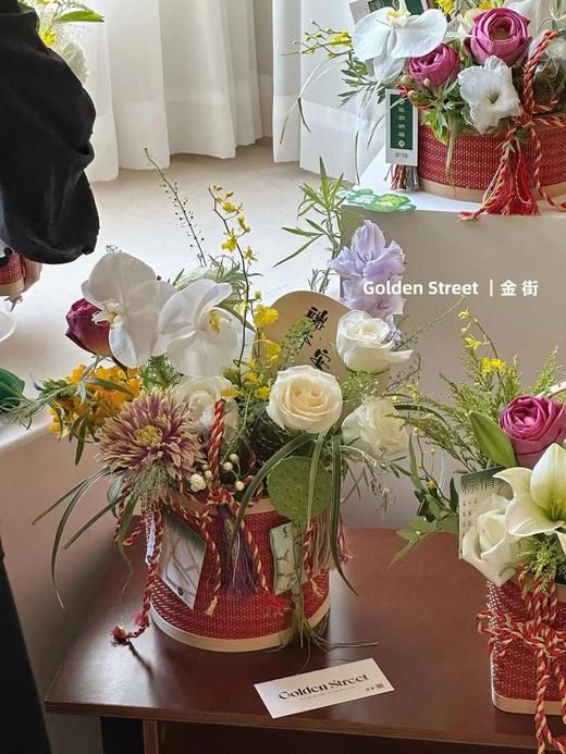 红色竹编花篮 商品图12