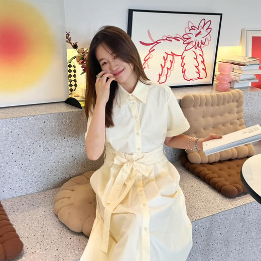 25特价 2405503   府绸棉 衬衫式连衣裙 商品图2