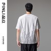 PINLI品立夏季新款刺绣宽松短袖T恤男士线条撞色百搭休闲上衣B242111109 商品缩略图4