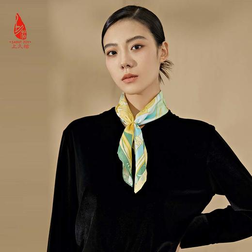 SAINTJOY/上久楷礼盒 春江吟  真丝方巾FJS23078-1   宋锦挂件 SPS23A07 商品图10