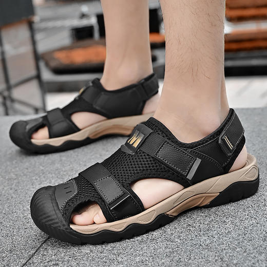 夏季【透气网面中老年健步鞋】防滑软底轻便 老人户外沙滩鞋男 父亲节礼物 商品图3