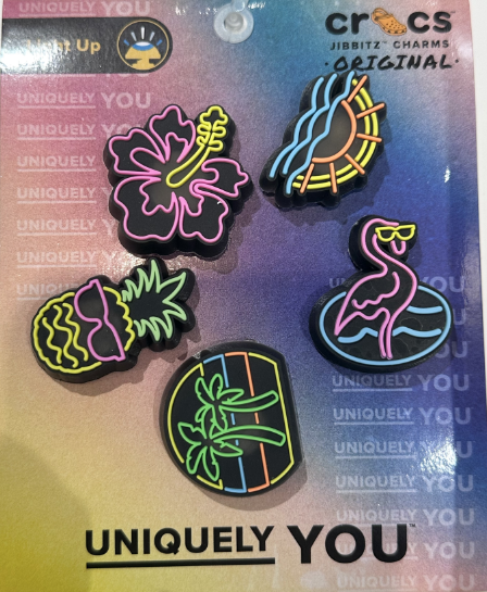 crocs 卡骆驰 智必星 饰品LED霓虹生活五件套10013224