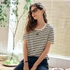 OLrain欧芮儿条纹T恤女夏季2024年新款简约宽松设计感短袖上衣 商品缩略图0