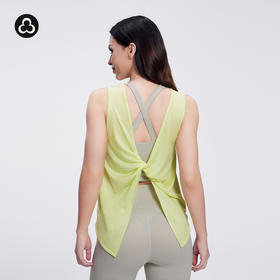 TITIKA ACTIVE背心女夏外穿 扭结美背罩衫宽松休闲薄款透气上衣11075