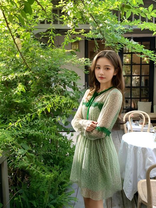 欧芮儿夏装新品喇叭袖连衣裙 商品图1