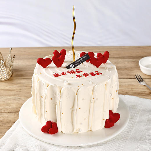 【爱心】新鲜芒果夹心戚风蛋糕，有进口动物淡奶油和混合乳脂奶油可选 商品图0