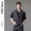 PINLI品立夏季新款宽松翻领牛仔短袖衬衫雅痞男士休闲衬衣潮GD242313308 商品缩略图2