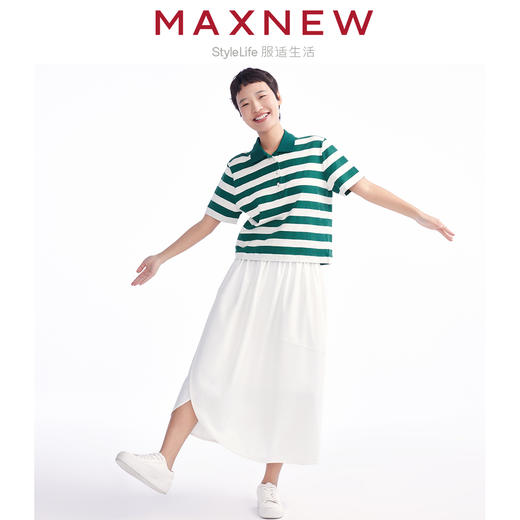 【POLO】女装MAX柔棉吸湿透气宽松短款多彩POLO 1N2221101 商品图3