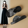 ZHR厚底拖鞋2024夏季新款中式松糕鞋防滑轻便配裙子休闲沙滩女鞋 商品缩略图0