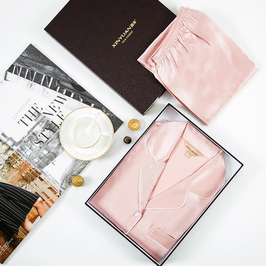 鑫缘 真丝女长袖睡衣套 HD4002 商品图2