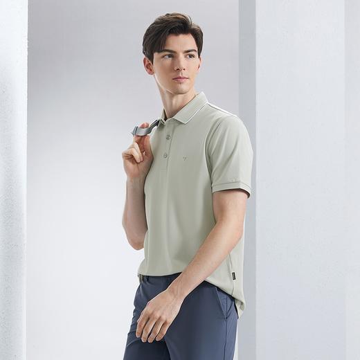 【不变形领】【防紫外线】柒牌短袖Polo衫男2024夏季新款商务百搭休闲翻领体恤	126T70100 商品图3