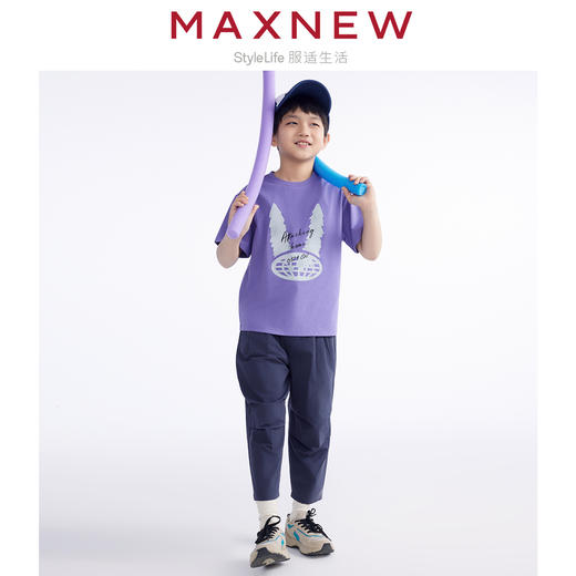 【T恤】童装云感棉舒适亲肤原创字母印花T恤 1N2341233 商品图2