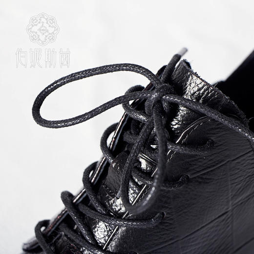 100%皮红色高帮皮鞋 3X6711 商品图3