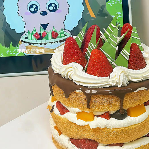 【懒洋洋青草蛋糕】最近超火，葱绿青草是巧克力做的，可以食用哦~ 商品图2