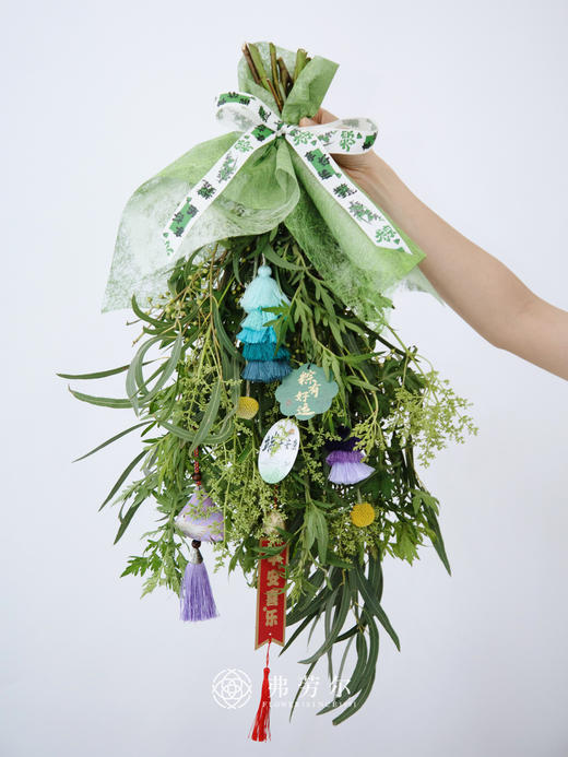 国风艾草花束 商品图2