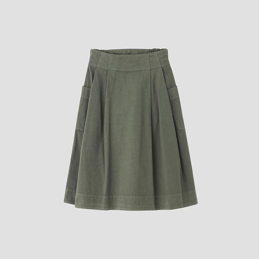 MHL SUPERFINE COTTON TWILL 女装侧边口袋工装A字半身裙 商品图3