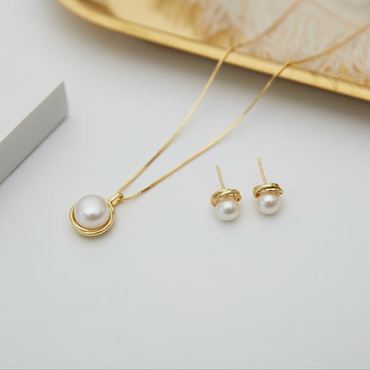 Pearl moments 撒切尔天然淡水珍珠项链耳环套装【该商品不支持用券】 商品图1