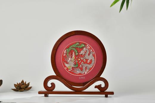 古蜀锦座屏-龙凤呈祥 商品图0