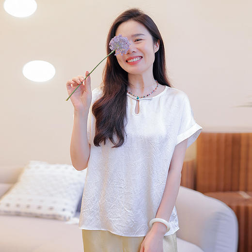 【回馈粉丝】丝滑亲肤简约国风上衣 商品图2