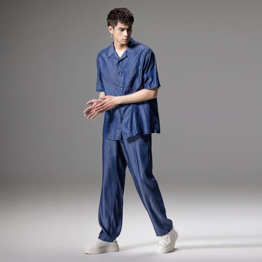 PINLI品立新款男高街夏季宽松牛仔长裤休闲直筒裤GD242316309 商品图1