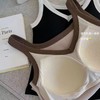 「数色可选！撞色设计」韩社6605夏日好搭撞色一体杯背心 女新款修身带胸垫高弹螺纹棉吊带上衣 商品缩略图2