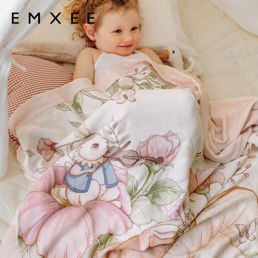 【宝宝安睡】嫚熙桑蚕丝竹棉纱布盖毯空调毯宝宝新生儿春秋款幼儿园被子 商品图5