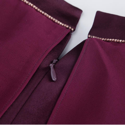 PF8F9斯尔丽24新款商场同款设计感浪漫披肩不规则摆改良旗袍版连衣裙 商品图5