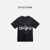 COCO ZONE "埃菲尔T“ 复古小众拼色T恤百搭卡通短袖上衣CC2B1081 商品缩略图0