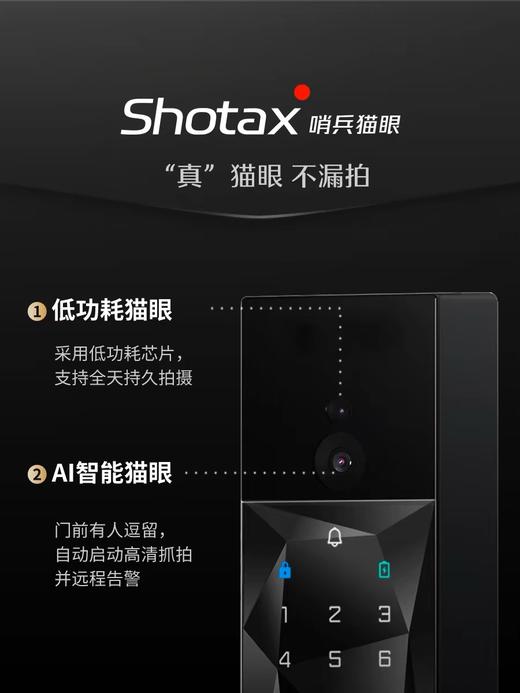 LR【德施曼K77智能门锁3D人脸猫眼悬浮智控锁指纹智能锁 】DSM  商品图2