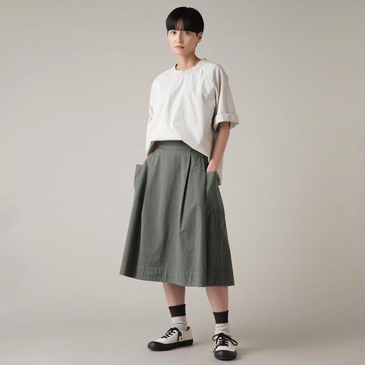 MHL SUPERFINE COTTON TWILL 女装侧边口袋工装A字半身裙 商品图2