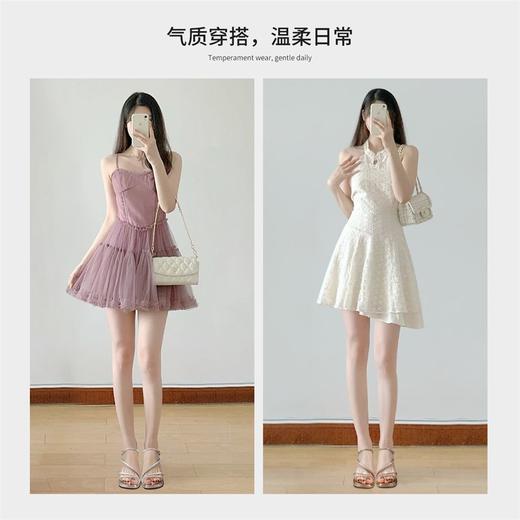 ZHR洋气超软水钻凉鞋女2024新款夏季一脚蹬粗跟两穿高跟鞋女外穿 商品图9