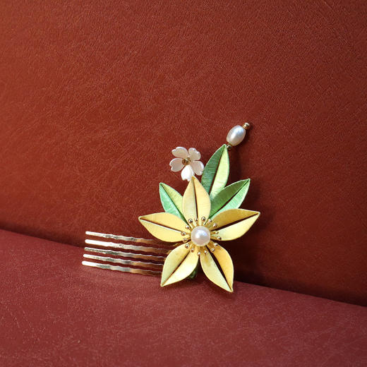 单朵古风缠花发梳（款式随机） 商品图1