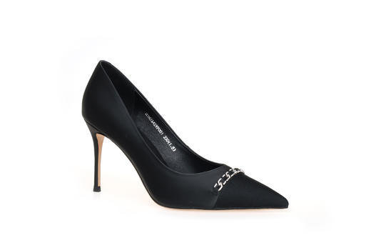 豪麟名鞋奥莱迪嘉女鞋皮鞋真丝牛皮革DJHJA42WP001黑色  原价1960元 商品图0