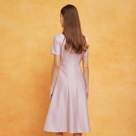 PF8C4斯尔丽2024新款法式优雅丝毛小礼服收腰放摆显高显瘦浪漫连衣裙 商品图1