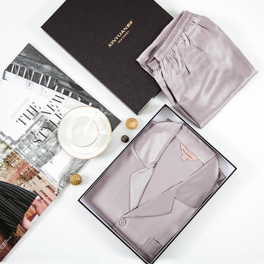 鑫缘 真丝男长袖睡衣套 HD4003 商品图4