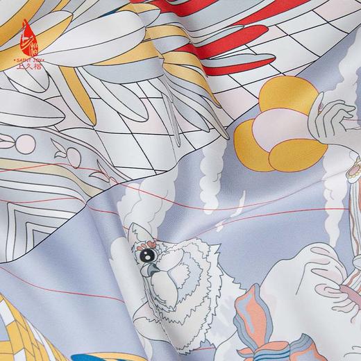 SAINTJOY/上久楷真丝方巾 双面印花真丝方巾  浪漫音符 FJS24022 商品图9