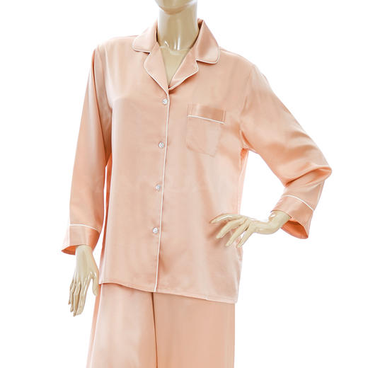 鑫缘 真丝女长袖睡衣套 HD4002 商品图1