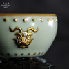 问鼎汝瓷天青描金龙首战鼓杯（金银错） 商品缩略图1