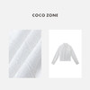COCO ZONE "钩花衬衫“时尚翻领单排扣衬衫休闲百搭长袖上衣CC2B0997 商品缩略图2